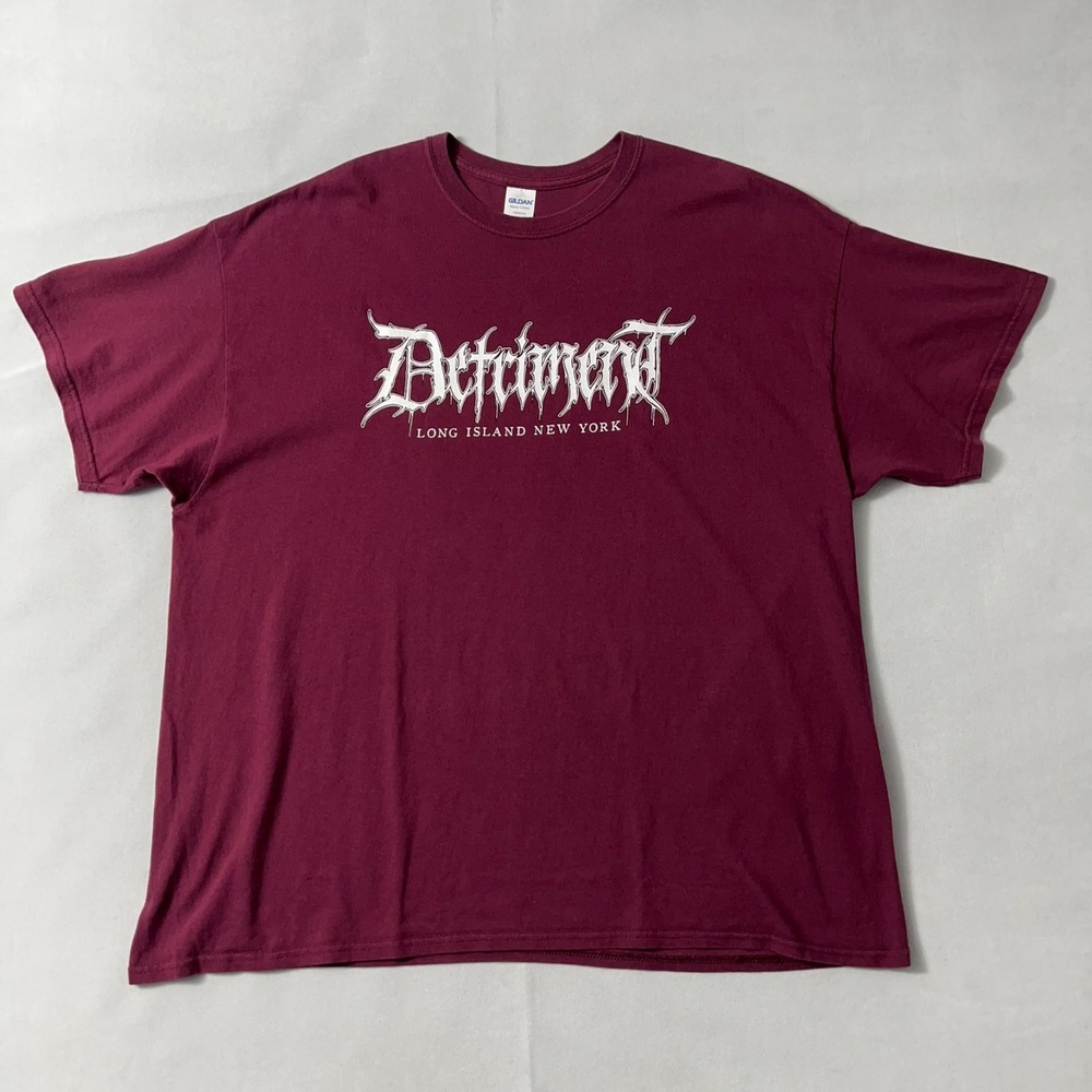 Detriment T Shirt Men 2XL Long Island NY Rest with the Dead 2016 Maroon